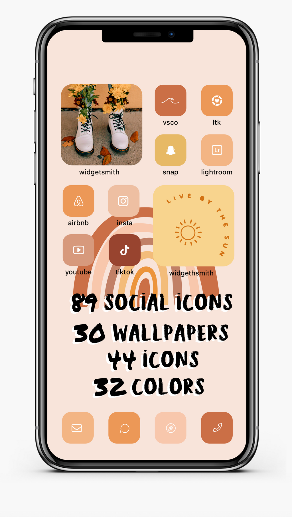 Warm Boho Fall iOS14 Ultimate Aesthetic Kit *NEW ICONS ADDED*