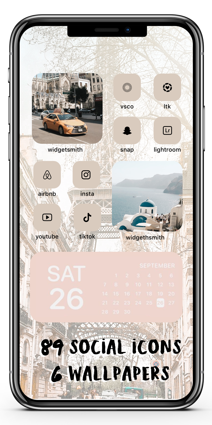Warm City Icon Theme Social + Wallpaper Expansion Pack iOS14
