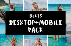 Tropical Blues DESKTOP Pack: RAW photos