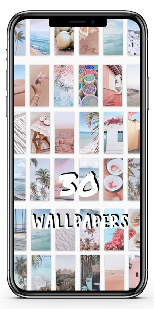 Beachy Pastel iOS14 Ultimate Aesthetic Kit