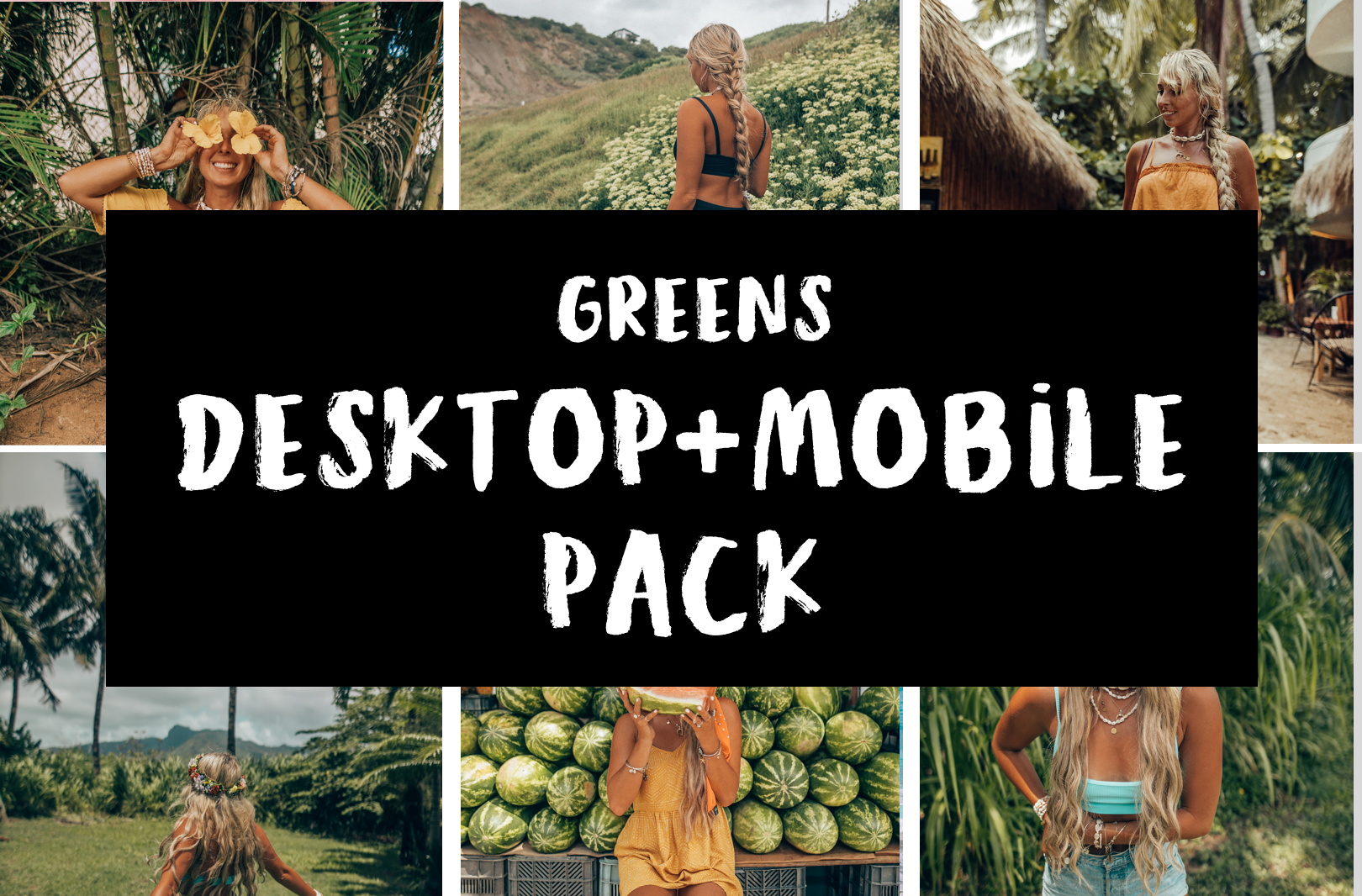 Tropical Greens DESKTOP Pack: RAW photos
