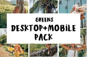 Tropical Greens DESKTOP Pack: RAW photos