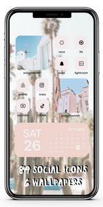 Pastel Wanderlust Icon Theme Social + Wallpaper Expansion Pack iOS14