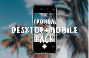 MASTER DESKTOP Pack for RAW photos: 4 Packs of Essentials + Tropicals