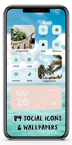 Tropical Icon Theme Social + Wallpaper Expansion Pack iOS14