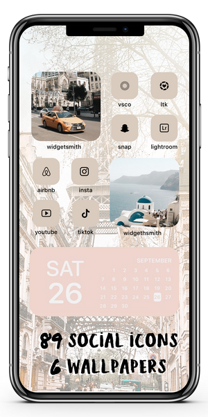 Warm City Icon Theme Social + Wallpaper Expansion Pack iOS14